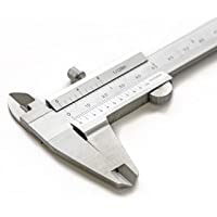 AlphaRox - Calibre analógico- Nonius 150 mm de acero inoxidable con alta precisión (DIN862) – 0-05 mm de lectura con…